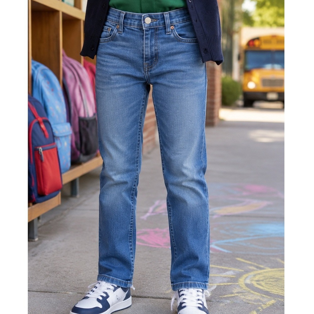 Levis 511 Slim Fit Jeans Medium Wash Blue Denim W27 L29 Mens Boys 14 Reg